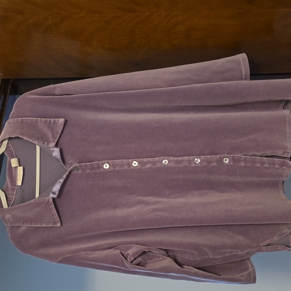 J. Jill Lavender Soft Corduroy Knit Top